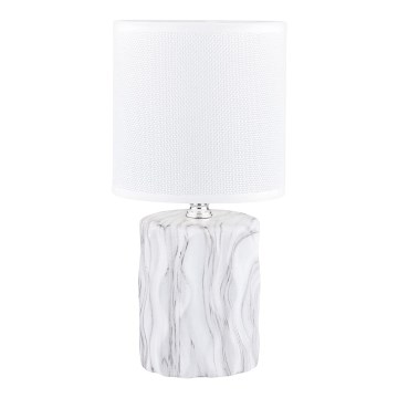 Zuma Line - Lampa stołowa 1xE14/40W/230V biały/dekor marmuru