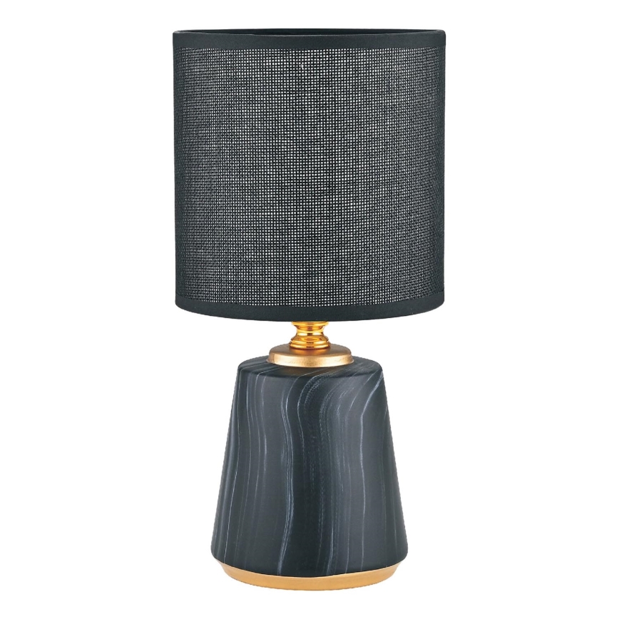 Zuma Line - Lampa stołowa 1xE14/40W/230V czarny/złoty/dekor marmuru