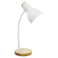 Zuma Line - Lampa stołowa 1xE27/40W/230V biała/dąb