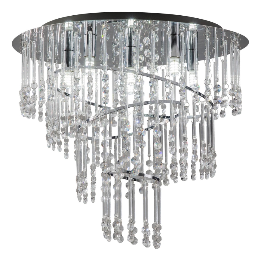 Zuma Line - Lampa sufitowa 6xG9/25W/230V śr. 45 cm błyszczący chrom/przezroczyste szkło