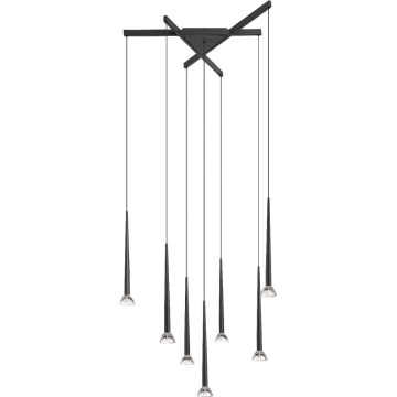 Zuma Line - Lampa wisząca LED na linkach 7xLED/6W/230V czarna