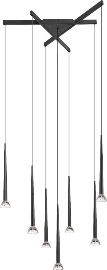 Zuma Line - Lampa wisząca LED na linkach 7xLED/6W/230V czarna