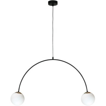 Zuma Line - Lampa wisząca na lince 2xE14/10W/230V czarna
