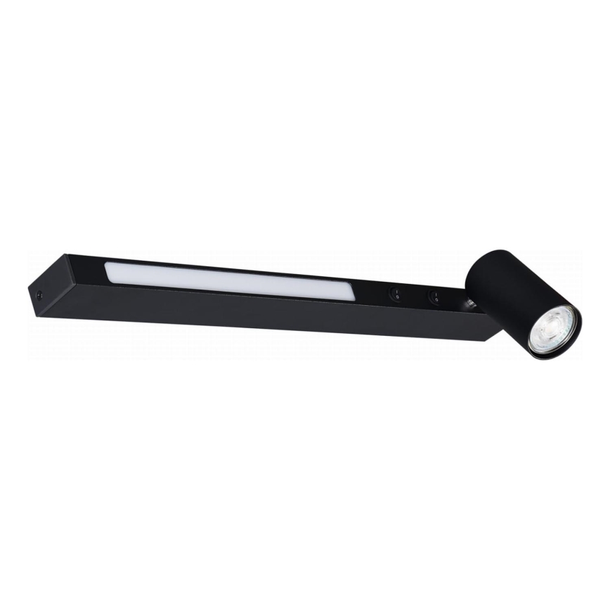 Zuma Line - LED Kinkiet punktowy 1xGU10/5W/230V + LED/8W czarny