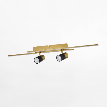 Zuma Line - LED Oświetlenie punktowe 2xGU10/40W/230V + 2xLED/6W złote/czarne