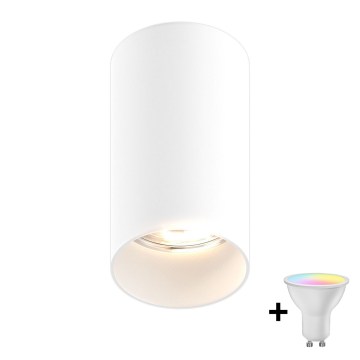 Zuma Line - LED RGBW ściemnialna oprawa punktowa 1xGU10/4,8W/230V biała + pilot zdalnego sterowania