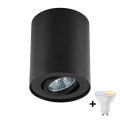 Zuma Line - LED RGBW ściemnialna oprawa punktowa 1xGU10/4,8W/230V czarna + pilot zdalnego sterowania