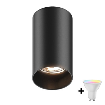 Zuma Line - LED RGBW ściemnialna oprawa punktowa 1xGU10/4,8W/230V czarna + pilot zdalnego sterowania