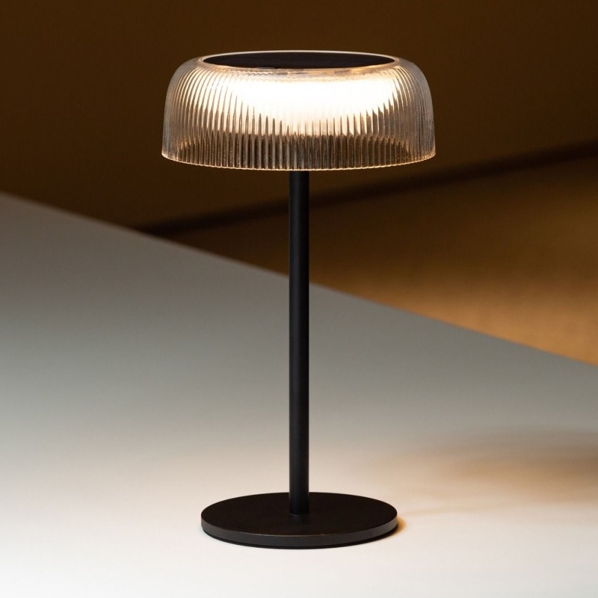 Zuma Line - LED Ściemnialna solární akumulatorowa Lampa stołowa LED/2,5W/2000 mAh IP44 czarny