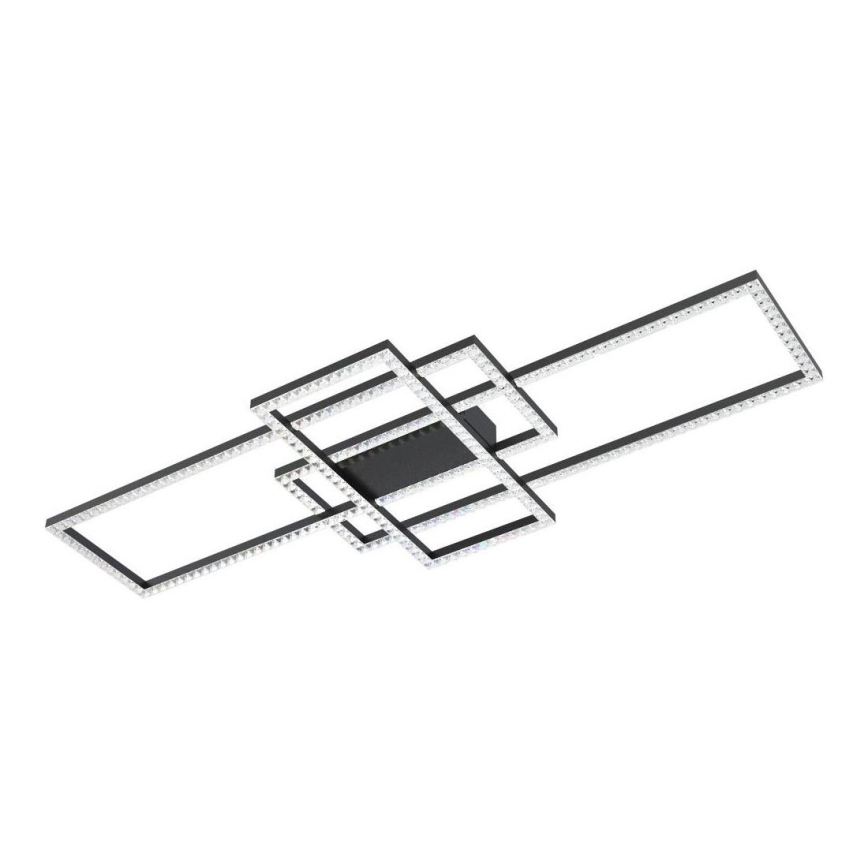 Zuma Line - LED Ściemnialny plafon kryształowy LED/52W/230V 2700-6000K czarny + pilot zdalnego sterowania