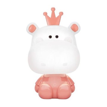 Zuma Line - LED Ściemniana dotykowa lampa stołowa dla dzieci LED/3W/230V hipopotamróżowy