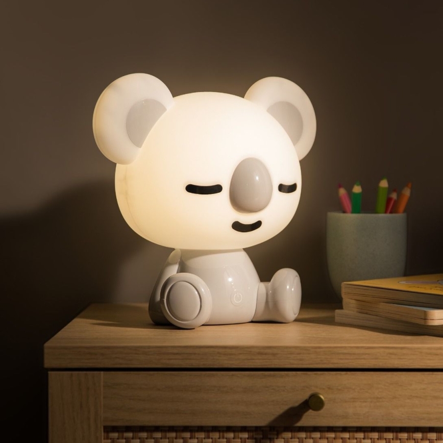 Zuma Line - LED Ściemniana dotykowa lampa stołowa dla dzieci LED/3W/230V koala szary