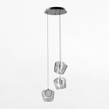 Zuma Line - LED Żyrandol na lince 3xLED/6W/230V czarny/przezroczysty