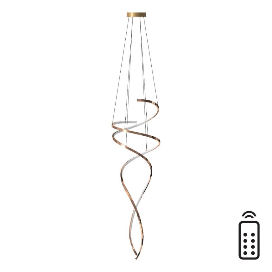 Zuma Line - LED Żyrandol ściemnialny na lince LED/68W/230V 3000/4000/6000K Rose gold + zdalne sterowanie