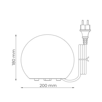 Zuma Line - Lampa zewnętrzna 1xE27/10W/230V śr. 20 cm IP44
