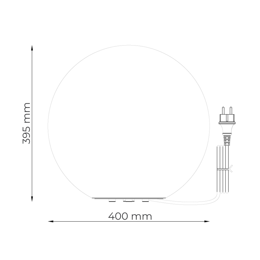 Zuma Line - Lampa zewnętrzna 1xE27/15W/230V Ø 40 cm IP44