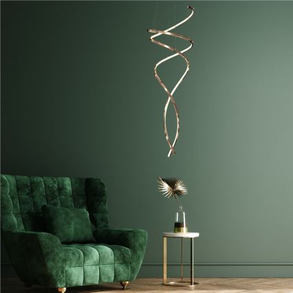 Zuma Line - LED Żyrandol ściemnialny na lince LED/68W/230V 3000/4000/6000K Rose gold + zdalne sterowanie
