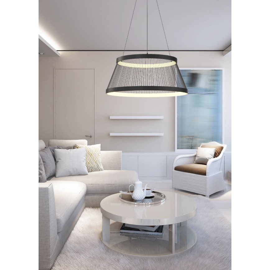 Zuma Line - LED Żyrandol ściemnialny na lince LED/53W/230V 2700-6000K czarny + zdalne sterowanie
