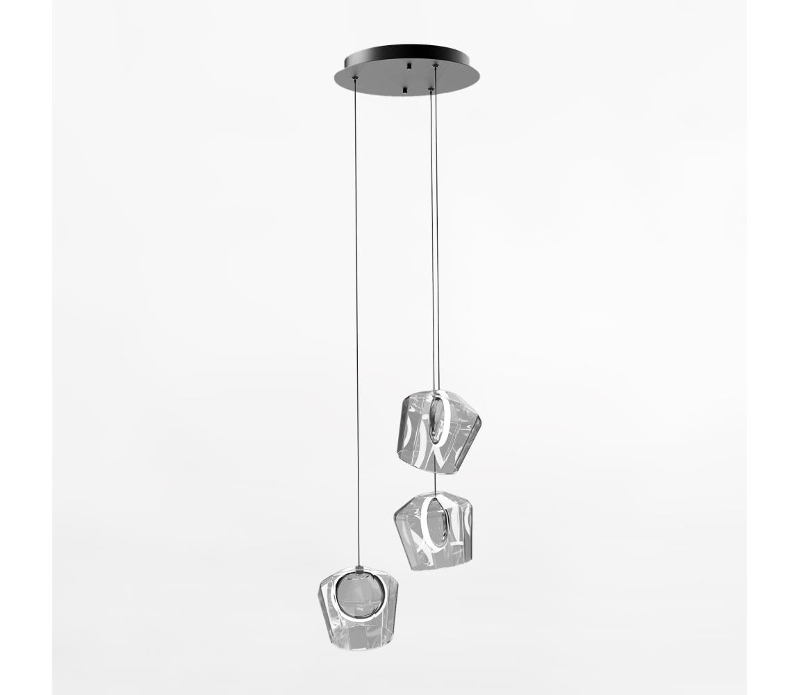 Zuma Line MD3350A-3BL/C - LED Żyrandol na lince COLORE 3xLED/6W/230V czarny/przezroczysty