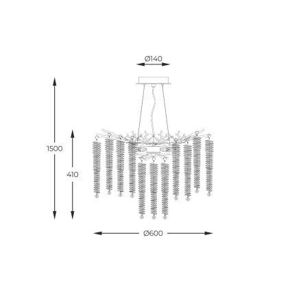 Zuma Line - Żyrandol na lince 8xG9/3,5W/230V złoty
