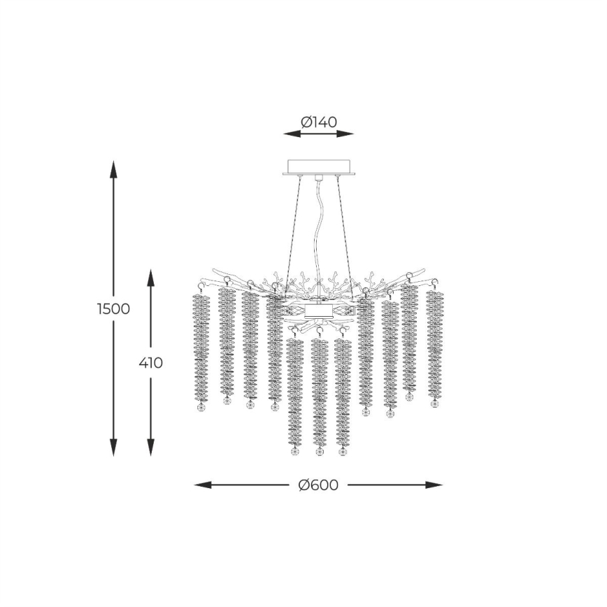 Zuma Line - Żyrandol na lince 8xG9/3,5W/230V złoty