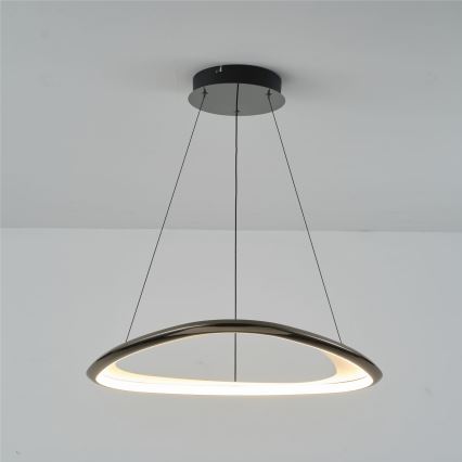 Zuma Line - LED Żyrandol ściemnialny na lince LED/34W/230V 3000K czarny chrom błyszczący