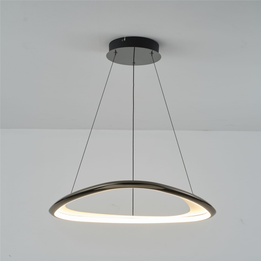 Zuma Line - LED Żyrandol ściemnialny na lince LED/34W/230V 3000K czarny chrom błyszczący