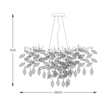 Zuma Line - Żyrandol na lince 10xG9/3,5W/230V chrom błyszczący