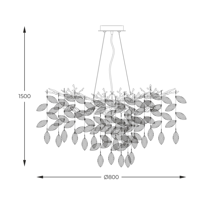 Zuma Line - Żyrandol na lince 10xG9/3,5W/230V chrom błyszczący