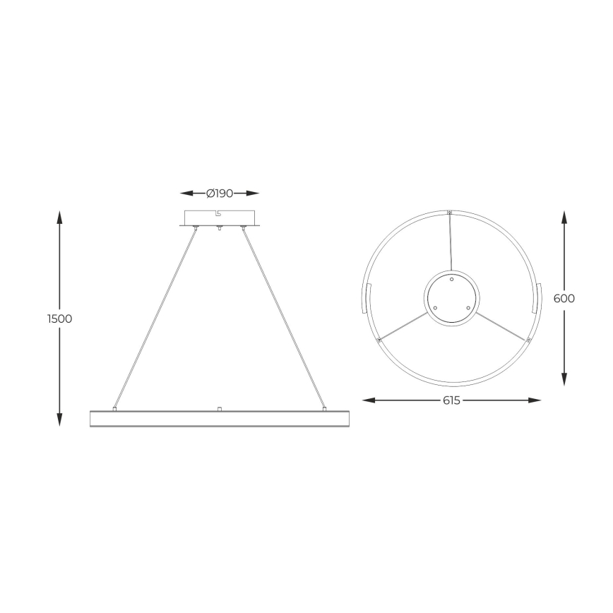 Zuma Line - LED Żyrandol ściemnialny na lince LED/30W/230V czarny/złoty