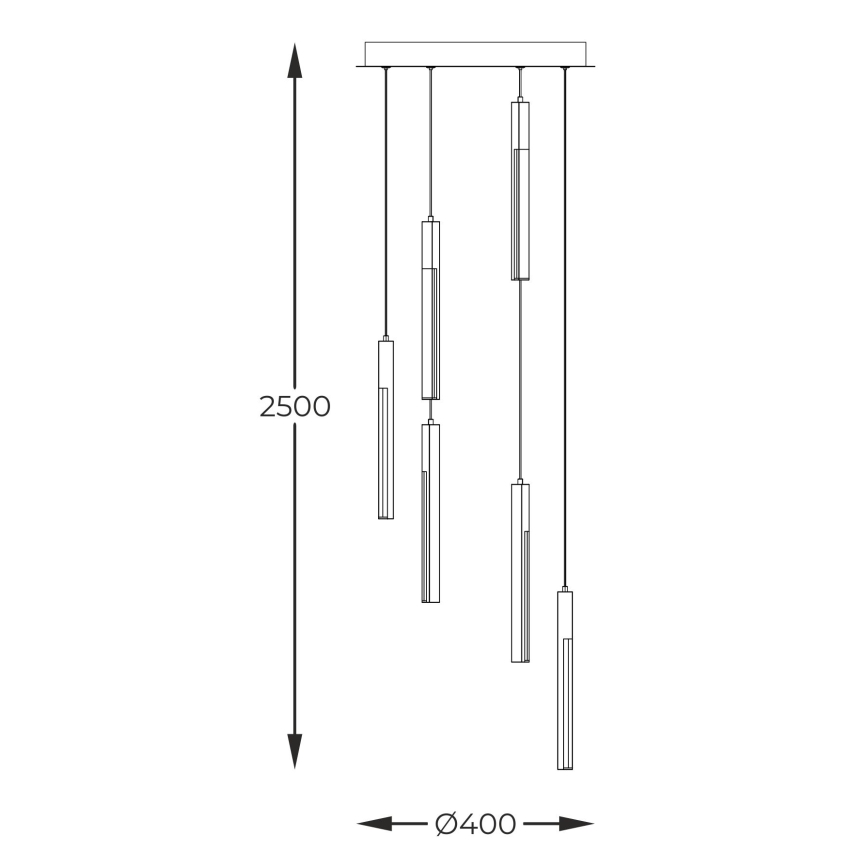 Zuma Line - LED Żyrandol ściemnialny na lince LED/25W/230V