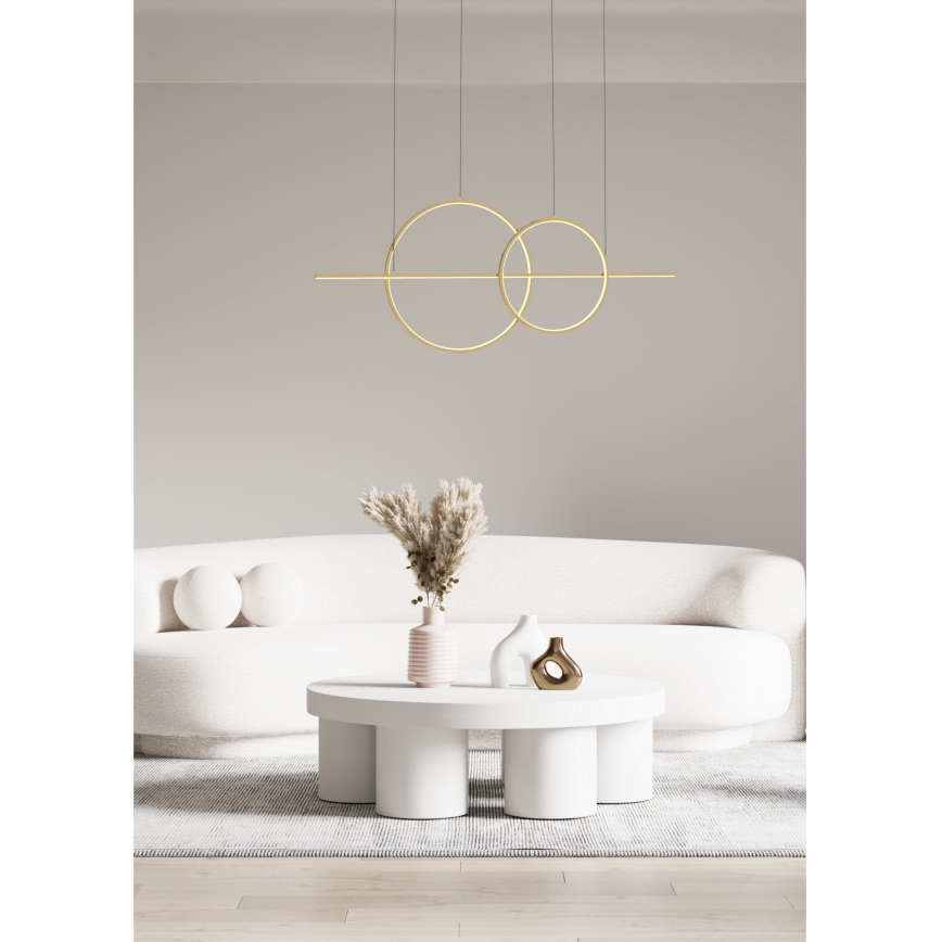 Zuma Line - LED Żyrandol ściemnialny na lince LED/34W/230V złoty