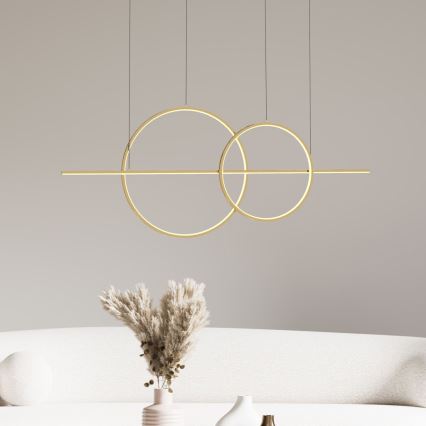 Zuma Line - LED Żyrandol ściemnialny na lince LED/34W/230V złoty