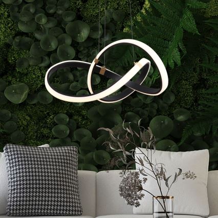 Zuma Line - LED Żyrandol ściemnialny na lince LED/44W/230V czarny/złoty