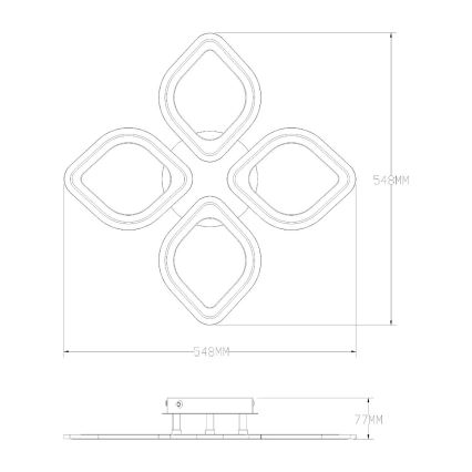 Zuma Line - LED Plafon ściemnialny LED/30W/230V 3000-6000K czarny + zdalne sterowanie