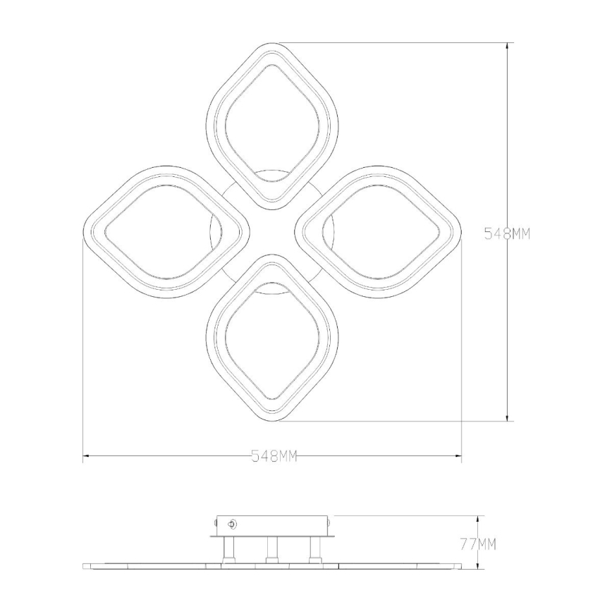 Zuma Line - LED Plafon ściemnialny LED/30W/230V 3000-6000K czarny + zdalne sterowanie