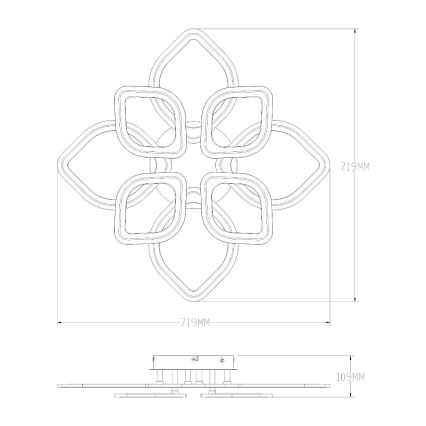 Zuma Line - LED Plafon ściemnialny LED/75W/230V 3000-6000K czarny + zdalne sterowanie