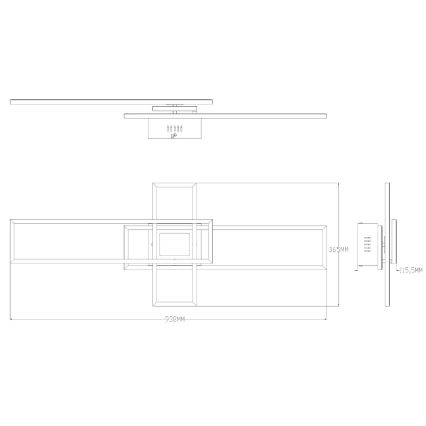 Zuma Line - LED Plafon ściemnialny LED/55W/230V 3000-6000K czarny + zdalne sterowanie