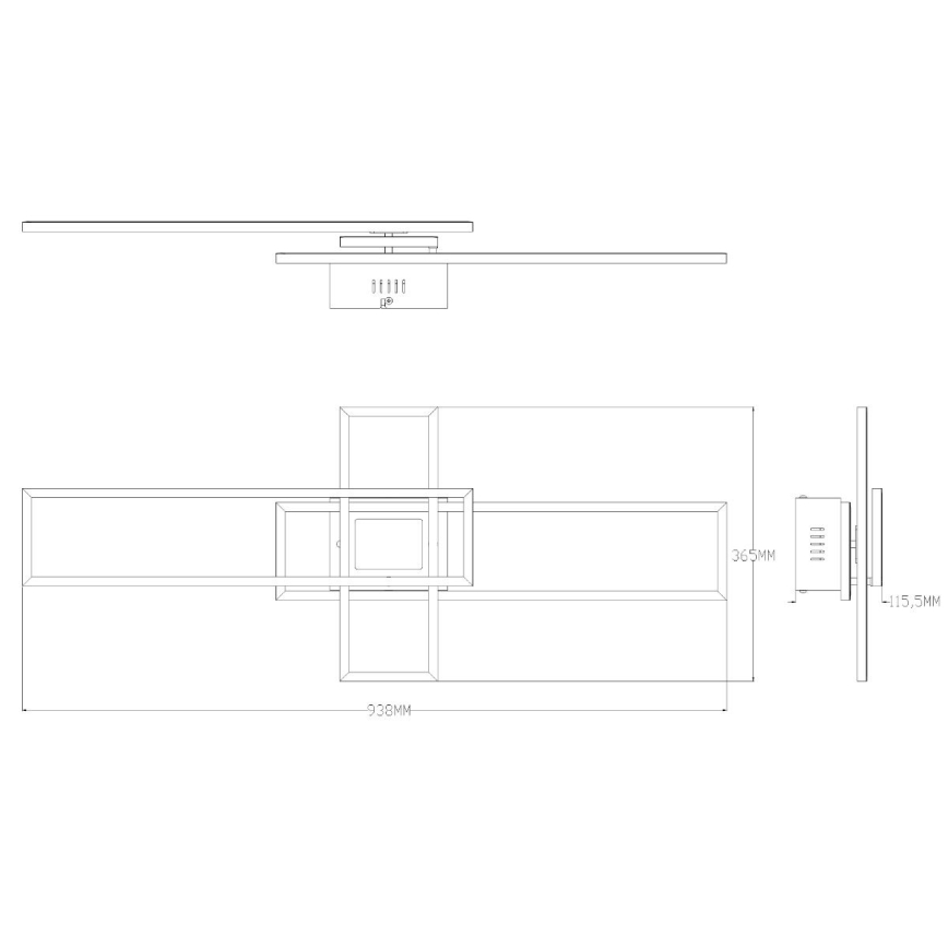 Zuma Line - LED Plafon ściemnialny LED/55W/230V 3000-6000K czarny + zdalne sterowanie