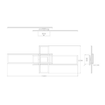 Zuma Line - LED Plafon ściemnialny LED/55W/230V 3000-6000K czarny/złoty + zdalne sterowanie