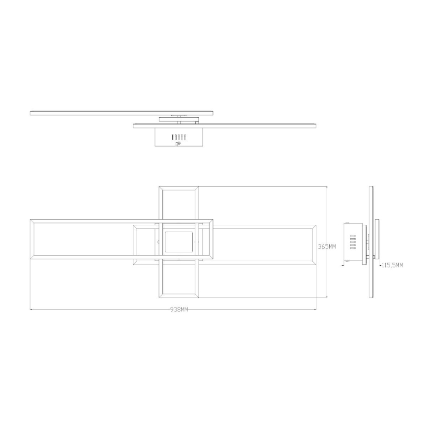 Zuma Line - LED Plafon ściemnialny LED/55W/230V 3000-6000K czarny/złoty + zdalne sterowanie