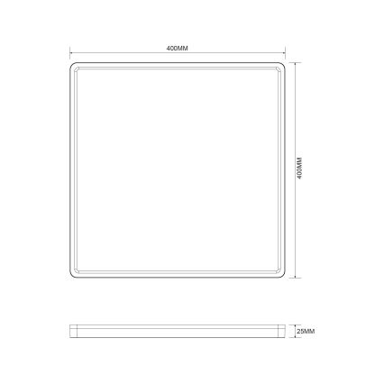Zuma Line - LED Plafon ściemnialny LED/38W/230V + LED/12W 3000/4000/5500K 40x40 cm złoty