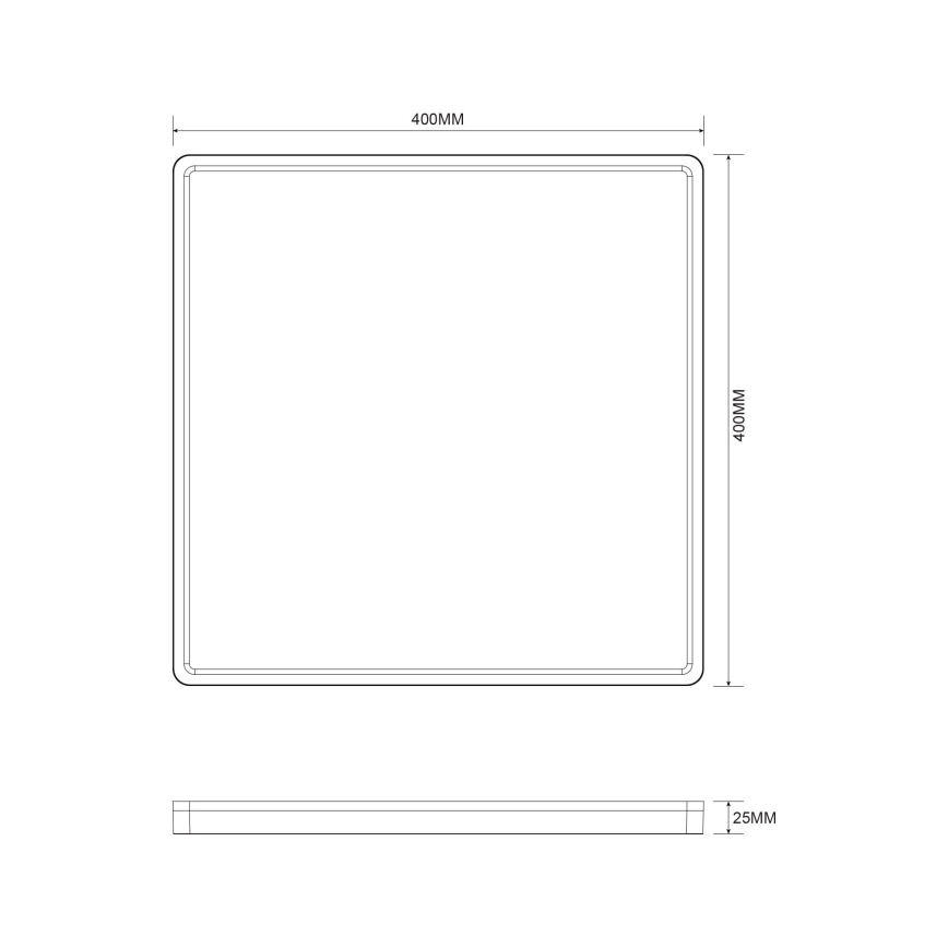 Zuma Line - LED Plafon ściemnialny LED/38W/230V + LED/12W 3000/4000/5500K 40x40 cm złoty