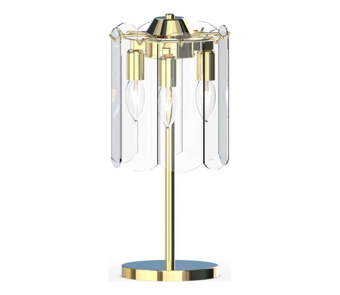 Zuma Line MT3523-3S-EGN - Lampa stołowa NIRA 3xE14/40W/230V złota