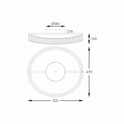Zuma Line - LED ściemnialna lampa sufitowa LED/36W/230V średnica 52 cm różowe złoto