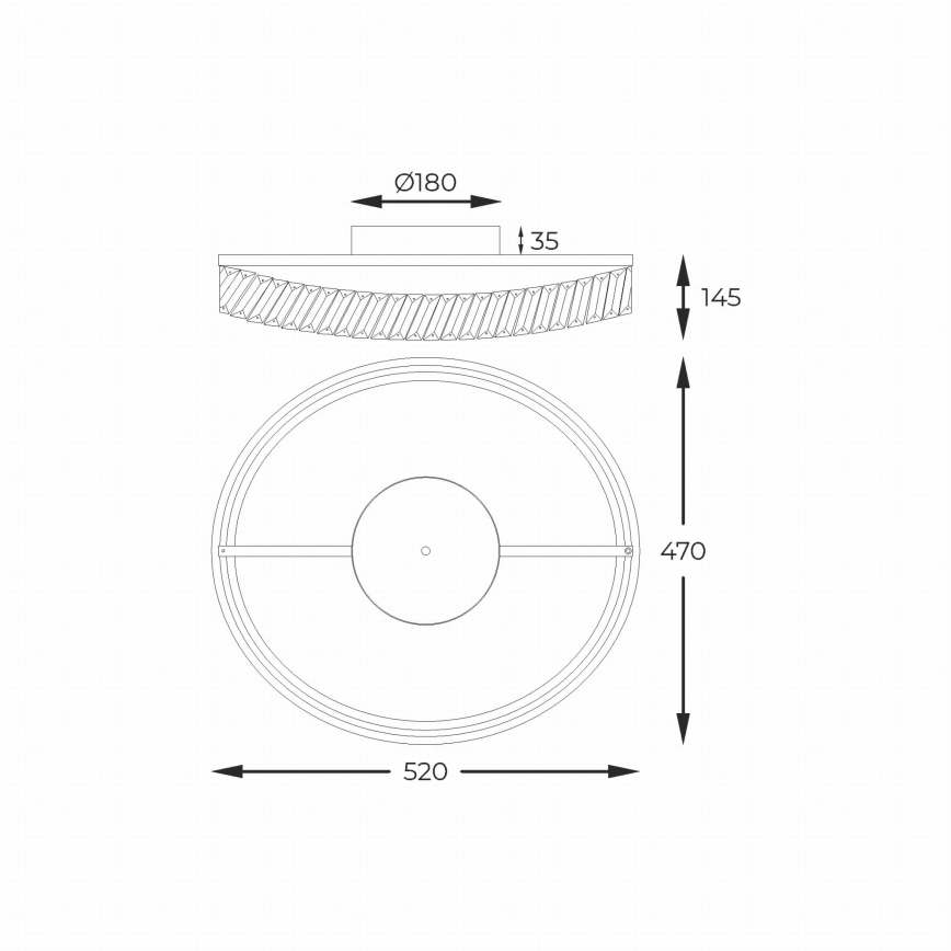 Zuma Line - LED ściemnialna lampa sufitowa LED/36W/230V średnica 52 cm różowe złoto