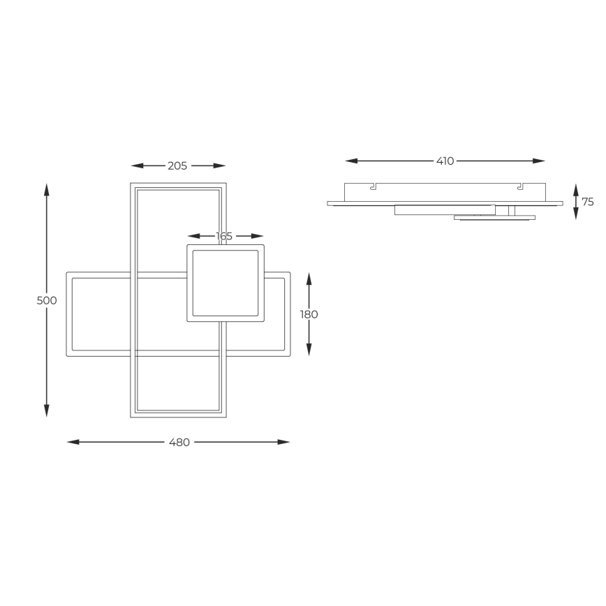 Zuma Line - LED Plafon ściemnialny LED/46W/230V złoty