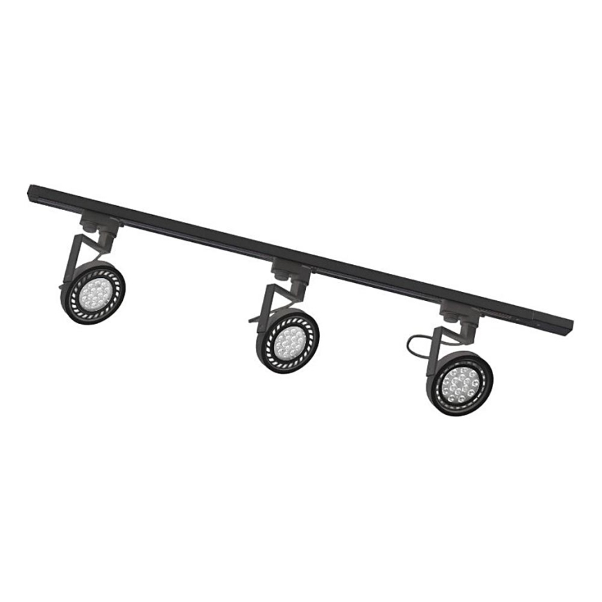 Zuma Line - Oprawa punktowa w systemie szynowym 3xGU10/15W/230V czarna