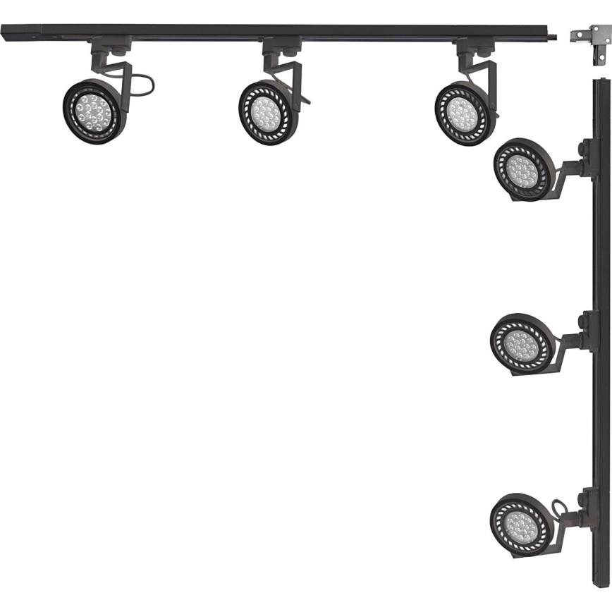 Zuma Line - Oprawa punktowa w systemie szynowym 6xGU10/15W/230V czarna