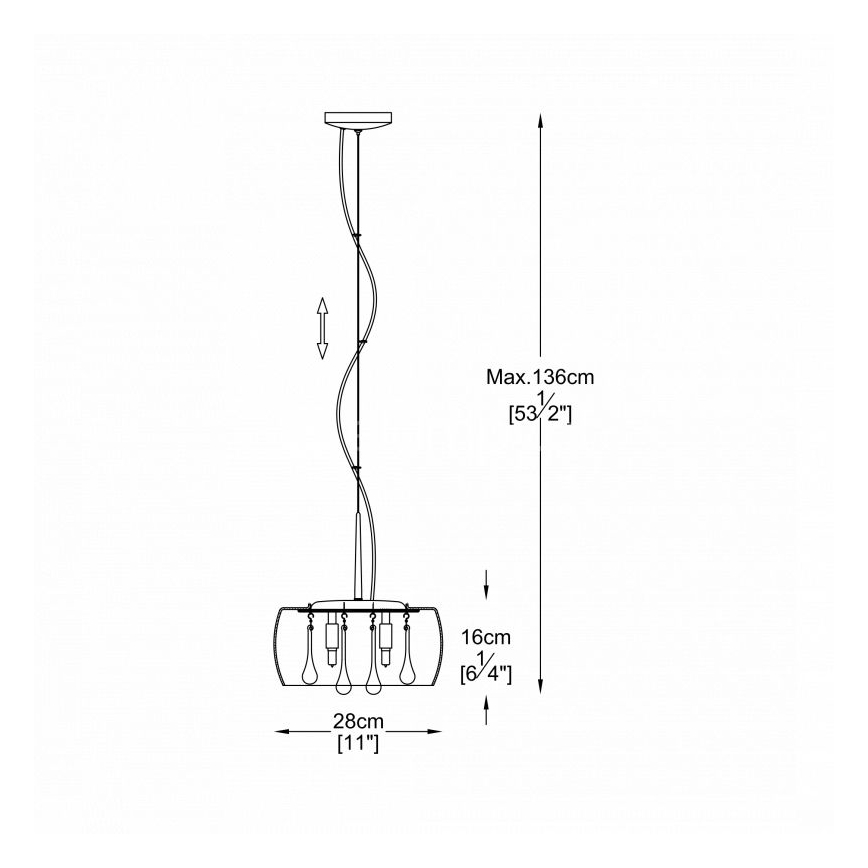 Zuma Line - Żyrandol na lince 3xG9/42W/230V